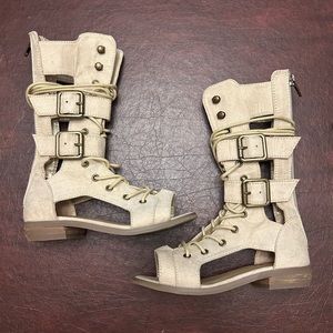 Joyfolie gladiator sandles. Toddler size 11. Hardly worn.